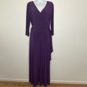 Sawyer Boutique Purple Surplice Front Maxi Dress